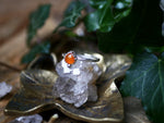 Charger l'image dans la galerie, Bague fine réglable Cornaline - Argent 925
