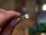 Charger l'image dans la galerie, Bague fine réglable Pierre de Lune - Vermeil
