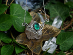 Charger l'image dans la galerie, Collier Elfique II - Quartz vert - Argent 925
