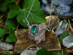 Charger l'image dans la galerie, Collier Elfique II - Quartz vert - Argent 925
