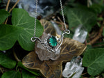 Charger l'image dans la galerie, Collier Elfique II - Quartz vert - Argent 925
