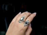 Charger l'image dans la galerie, Bague Elfique II - Opale Noire - Argent 925
