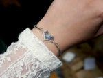 Charger l'image dans la galerie, Bracelet jonc Elfique - Fluorine - Argent 925
