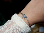 Charger l'image dans la galerie, Bracelet jonc Elfique - Fluorine - Argent 925
