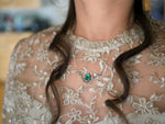 Charger l'image dans la galerie, Collier Elfique II - Quartz vert - Argent 925
