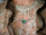 Charger l'image dans la galerie, Collier Elfique II - Quartz vert - Argent 925
