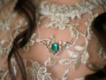Charger l'image dans la galerie, Collier Elfique II - Quartz vert - Argent 925
