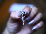 Charger l'image dans la galerie, RÉSERVÉ ÉLOÏSE - Monoboucle Oeil d'Horus - Zircon - Argent 925
