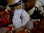 Charger l'image dans la galerie, Collier Lunes - Grenat rouge - Argent 925
