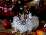 Charger l'image dans la galerie, Boucles d'oreilles Citrouille - Kyanite orange - Argent 925
