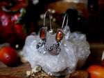 Charger l'image dans la galerie, Boucles d'oreilles Citrouille - Kyanite orange - Argent 925
