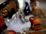 Charger l'image dans la galerie, Boucles d'oreilles Citrouille - Kyanite orange - Argent 925
