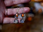 Charger l'image dans la galerie, Boucles d'oreilles Citrouille - Kyanite orange - Argent 925
