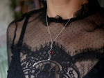 Charger l'image dans la galerie, Collier Lunes - Grenat rouge - Argent 925
