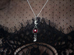 Charger l'image dans la galerie, Collier Lunes - Grenat rouge - Argent 925
