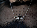 Charger l'image dans la galerie, Collier Lune &amp; Feuillages - Onyx noir - Argent 925
