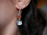 Charger l'image dans la galerie, Boucles d'oreilles Citrouille - Kyanite orange - Argent 925

