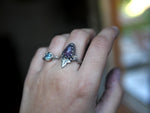 Charger l'image dans la galerie, RÉSERVÉE CHARLOTTE M. - Bague Super Seven &amp; Lierre - Argent 925
