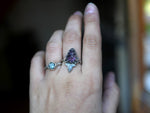 Charger l'image dans la galerie, RÉSERVÉE CHARLOTTE M. - Bague Super Seven &amp; Lierre - Argent 925
