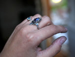 Charger l'image dans la galerie, RÉSERVÉE CHARLOTTE M. - Bague Super Seven &amp; Lierre - Argent 925
