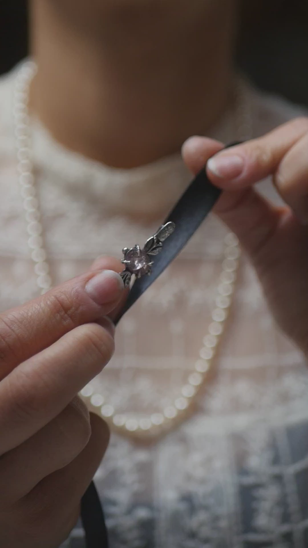 Broche Super Grenat Rouge -  Argent 925