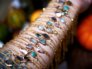 Bracelet Amazonite - Doré