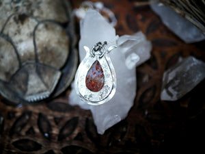 Collier Dragon I - Agate Plume - Argent 925